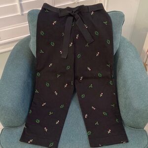 Black Holiday Pants with ribbon belt by Credo. Size 8.